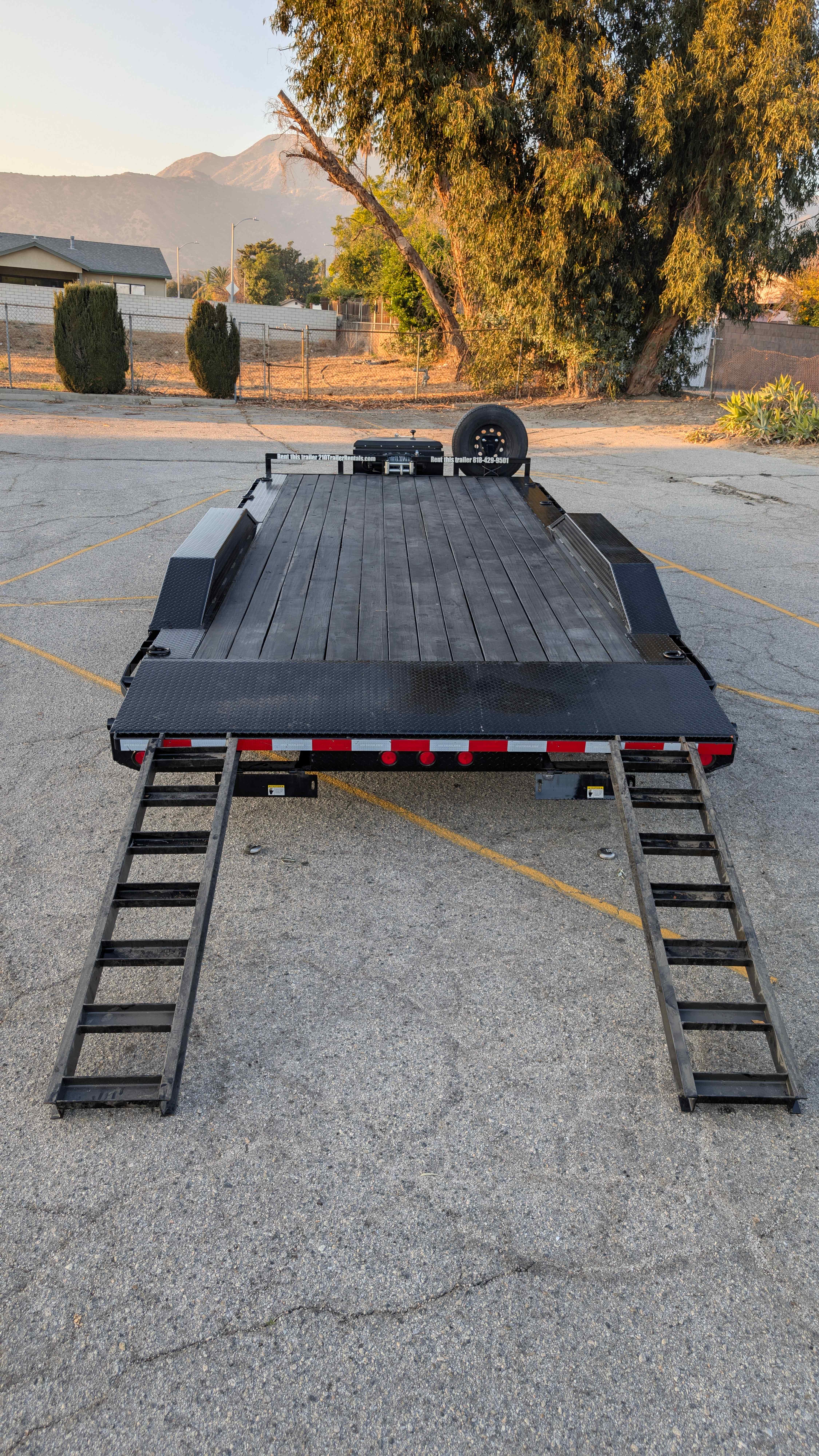 102 inch by 20 foot car hauler flatbed trailer - heavy-duty equipment transport